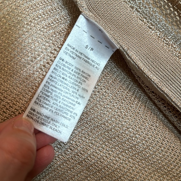 WHBM Shimmer Tie Waist Cardigan worn once!!! Beautiful! - Picture 6 of 7